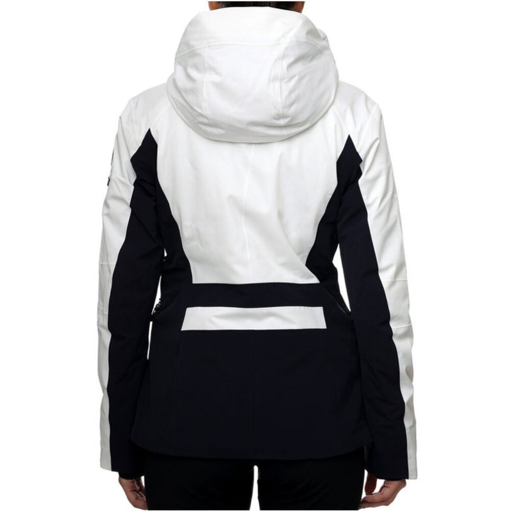 BOGNER Women's Dalya Hooded Two Tone Ski Jacket US 4 Small Off White WP NWOT - Picture 3 of 15